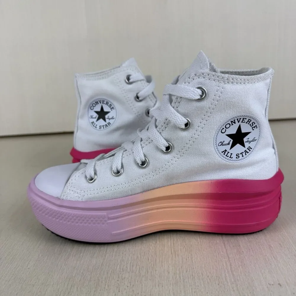 Converse Chuck Taylor All Star Move Hyper Bright High Girls Fashion Sneaker Sz 1